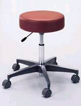 Pedigo Products Exam Stool Backrest Pneumatic Height Adjustment 5 Casters Black