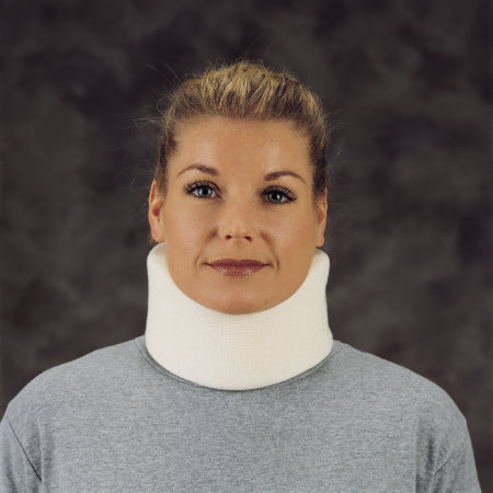 DeRoyal Cervical Collar DeRoyal® Lo-Contour Low Contoured / Medium-Firm Density Adult One Size Fits Most One-Piece 3 Inch Height 22 Inch Length