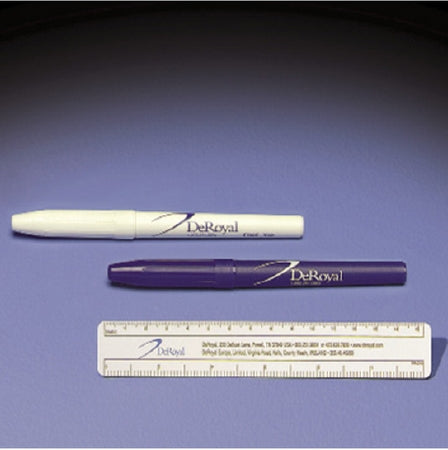 DeRoyal Skin Marker Gentian Violet Fine Tip Ruler Sterile - M-211443-1564 - Case of 50