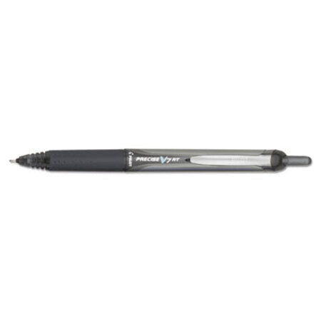 Pilot® Precise V7RT Retractable Roller Ball Pen, Fine 0.7mm, Black Ink, Black Barrel