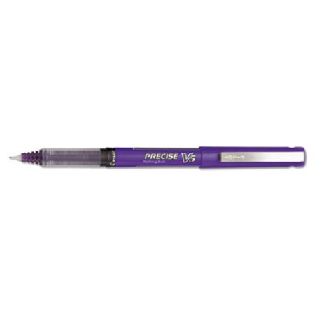 Pilot® Precise V5 Stick Roller Ball Pen, 0.5mm, Purple Ink/Barrel, Dozen