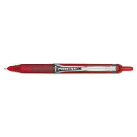 Pilot® Precise V5RT Retractable Roller Ball Pen, Extra-Fine 0.5mm, Red Ink, Red Barrel