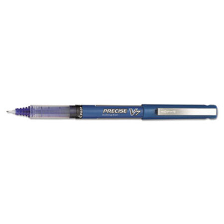 Pilot® Precise V7 Stick Roller Ball Pen, Fine 0.7mm, Blue Ink/Barrel, Dozen