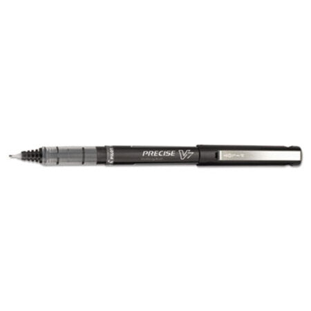 Pilot® Precise V7 Stick Roller Ball Pen, Fine 0.7mm, Black Ink/Barrel, Dozen