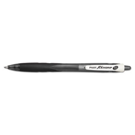 Pilot® RexGrip BeGreen Retractable Ballpoint Pen, Medium 1mm, Black Ink/Barrel, Dozen