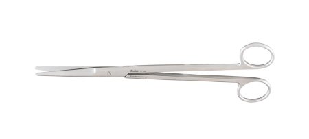 Miltex Dissecting Scissors Miltex® Mayo 9 Inch Length OR Grade German Stainless Steel NonSterile Finger Ring Handle Straight Beveled Blades Sharp Tip / Sharp Tip - M-212738-4312 - Each