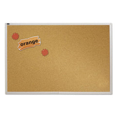 Quartet® Natural Cork Bulletin Board, 72 x 48, Anodized Aluminum Frame