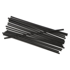 Boardwalk® Single-Tube Stir-Straws, 5 1/4", Black, 1000/Pack