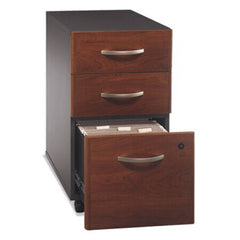 Bush® Series C Collection 3 Drawer Mobile Pedestal (Assembled), 15.75w x 20.25d x 27.88h, Hansen Cherry