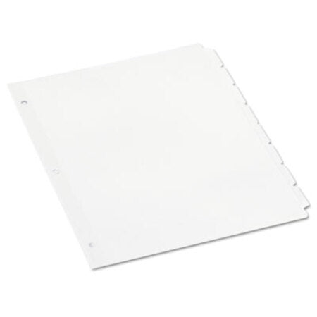 Universal® Self-Tab Index Dividers, 8-Tab, 11 x 8.5, White, 24 Sets