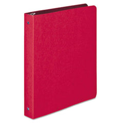 Wilson Jones® PRESSTEX Round Ring Binder, 3 Rings, 1" Capacity, 11 x 8.5, Executive Red