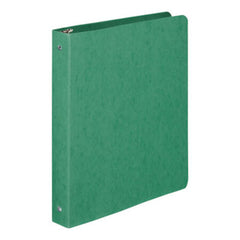 Wilson Jones® PRESSTEX Round Ring Binder, 3 Rings, 1" Capacity, 11 x 8.5, Dark Green