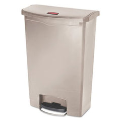 Rubbermaid® Commercial Slim Jim Resin Step-On Container, Front Step Style, 24 gal, Beige