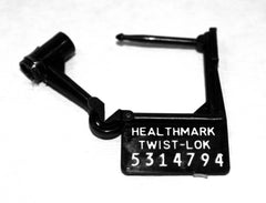 Healthmark Industries Tamper Evident Seal Twist-Loks Numbered Black Plastic 1 Inch - M-216608-3012 - Pack of 100