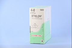 Suture with Needle Ethilon Nonabsorbable Uncoated Black Suture Monofilament Nylon Size 4 - 0 30 Inch Suture 1-Needle 30 mm Length 3/8 Circle Precision Point - Reverse Cutting Needle