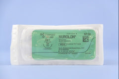 Suture with Needle Nurolon Nonabsorbable Coated Black Suture Braided Nylon Size 4 - 0 18 Inch Suture 1-Needle 17 mm Length 1/2 Circle Taper Point Needle