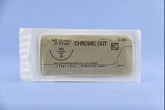 Suture with Needle Absorbable Uncoated Undyed Suture Chromic Gut Size 3 - 0 27 Inch Suture 1-Needle 36.4 mm Length 1/2 Circle Taper Point Needle