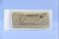 Suture with Needle Absorbable Uncoated Undyed Suture Chromic Gut Size 0 27 Inch Suture 1-Needle 36.4 mm Length 1/2 Circle Taper Point Needle