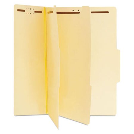 Universal® Six-Section Classification Folders, 2 Dividers, Letter Size, Manila, 15/Box