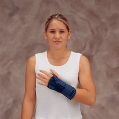 DeRoyal Wrist Brace DeRoyal® Metal / Tietex Left Hand Black / Blue Medium