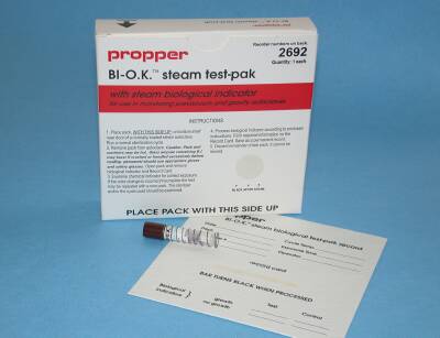Propper Manufacturing BI-O.K.™ Sterilization Biological Indicator Pack Steam