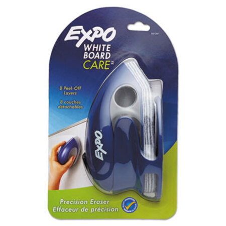 Expo® Dry Erase Precision Point Eraser with Replaceable Pad, 7.6" x 3.4" x 3.6"