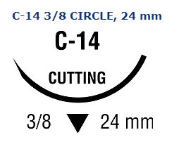 Covidien Suture with Needle Polysorb™ Absorbable Coated Undyed Suture Braided Polyester Size 2 - 0 30 Inch Suture 1-Needle 24 mm Length 3/8 Circle Reverse Cutting Needle