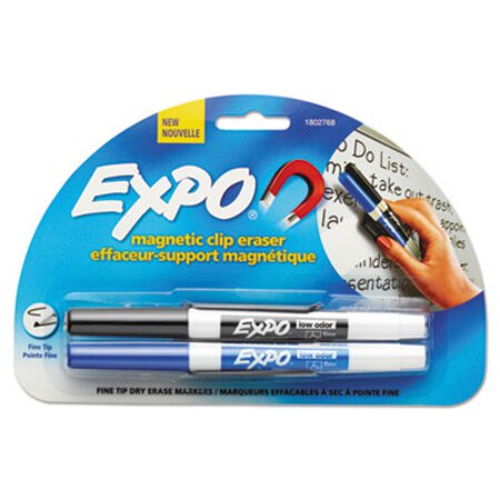 Expo® Magnetic Clip Eraser, Fine Bullet Tip, Assorted