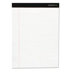 Universal® Premium Ruled Writing Pads, Wide/Legal Rule, 8.5 x 11, White, 50 Sheets, 12/Pack