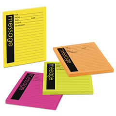 Post-it® Notes Super Sticky Self-Stick Message Pad, 3 7/8 x 4 7/8, Rio de Janeiro Colors, 50-Sheet, 4/Pack