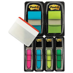Post-it® Flags Page Flag Value Pack, Assorted, 96 1/2" Arrow, 100 1" Flags, 12 2" Filing Tabs