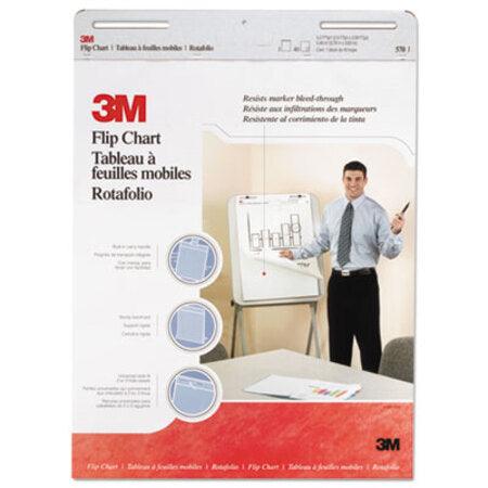 3M™ Professional Flip Chart, 25 x 30, White, 40 Sheets, 2/Carton