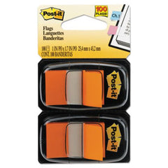 Post-it® Flags Standard Page Flags in Dispenser, Orange, 100 Flags/Dispenser