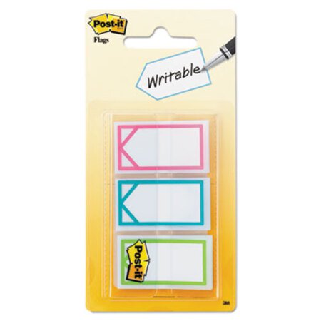 Post-it® Flags Arrow 1" Page Flags, Three Assorted Bright Colors, 60/Pack