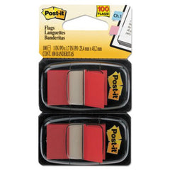 Post-it® Flags Standard Page Flags in Dispenser, Red, 100 Flags/Dispenser