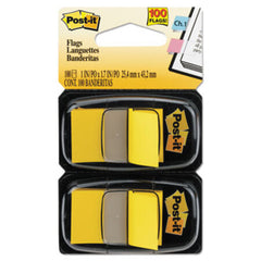 Post-it® Flags Standard Page Flags in Dispenser, Yellow, 100 Flags/Dispenser