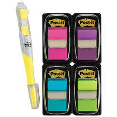 Post-it® Flags Page Flag Value Pack, Assorted Colors, 200 Flags and Highlighter with 50 Flags
