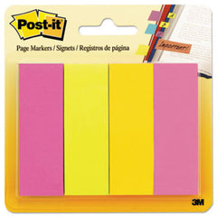 Post-It® Page Flag Markers, Assorted Brights, 50 Strips/Pad, 4 Pads/Pack