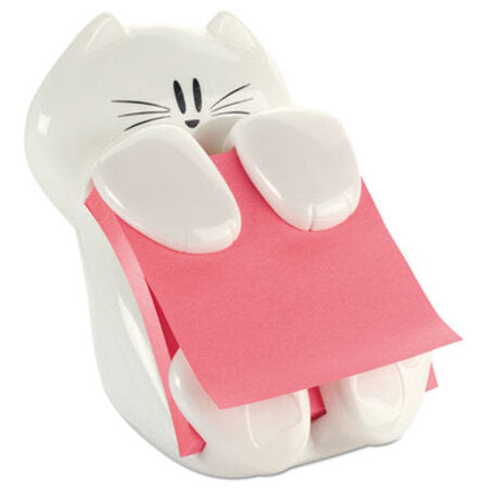 Post-it® Pop-up Notes Super Sticky Pop-Up Note Dispenser Cat Shape, 3 x 3, White