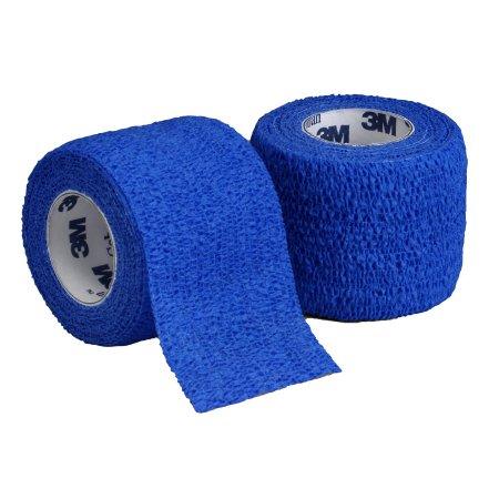 3M Cohesive Bandage 3M™ Coban™ 1 Inch X 5 Yard Standard Compression Self-adherent Closure Blue NonSterile