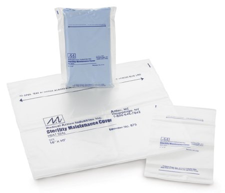 Medegen Medical Products LLC Sterility Maintenance Cover 24 X 30 Inch, 2.25 mL, Clear / Blue, LLDPE Film, Flat Pack, Self Seal Adhesive Strip