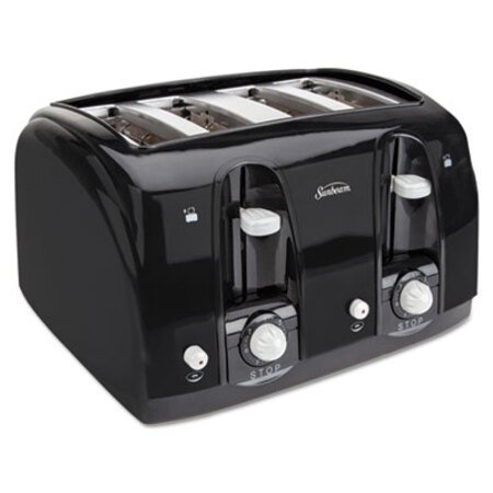 Sunbeam® Extra Wide Slot Toaster, 4-Slice, 11 3/4 x 13 3/8 x 8 1/4, Black