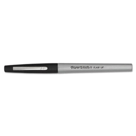 Paper Mate® Flair Felt Tip Stick Porous Point Marker Pen, 0.4mm, Black Ink/Barrel, Dozen