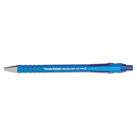 Paper Mate® FlexGrip Ultra Retractable Ballpoint Pen, Medium 1mm, Blue Ink/Barrel, Dozen