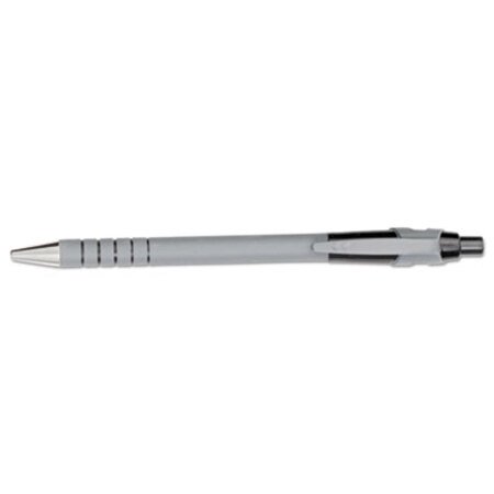 Paper Mate® FlexGrip Ultra Retractable Ballpoint Pen, 0.8mm, Black Ink, Gray/Black Barrel, Dozen