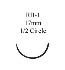 J & J Healthcare Systems Suture with Needle Absorbable Uncoated Undyed Suture Chromic Gut Size 4 - 0 27 Inch Suture 1-Needle 17 mm Length 1/2 Circle Taper Point Needle
