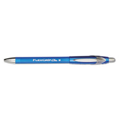 Paper Mate® FlexGrip Elite Retractable Ballpoint Pen, Medium 1mm, Blue Ink/Barrel, Dozen
