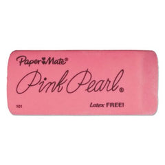 Paper Mate® Pink Pearl Eraser, Rectangular, Large, Elastomer, 3/Pack