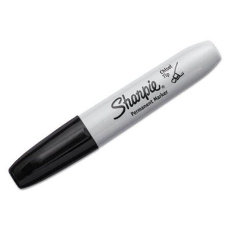 Sharpie® Chisel Tip Permanent Marker, Medium, Black, 4/Pack