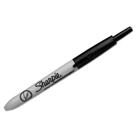 Sharpie® Retractable Permanent Marker, Extra-Fine Needle Tip, Black